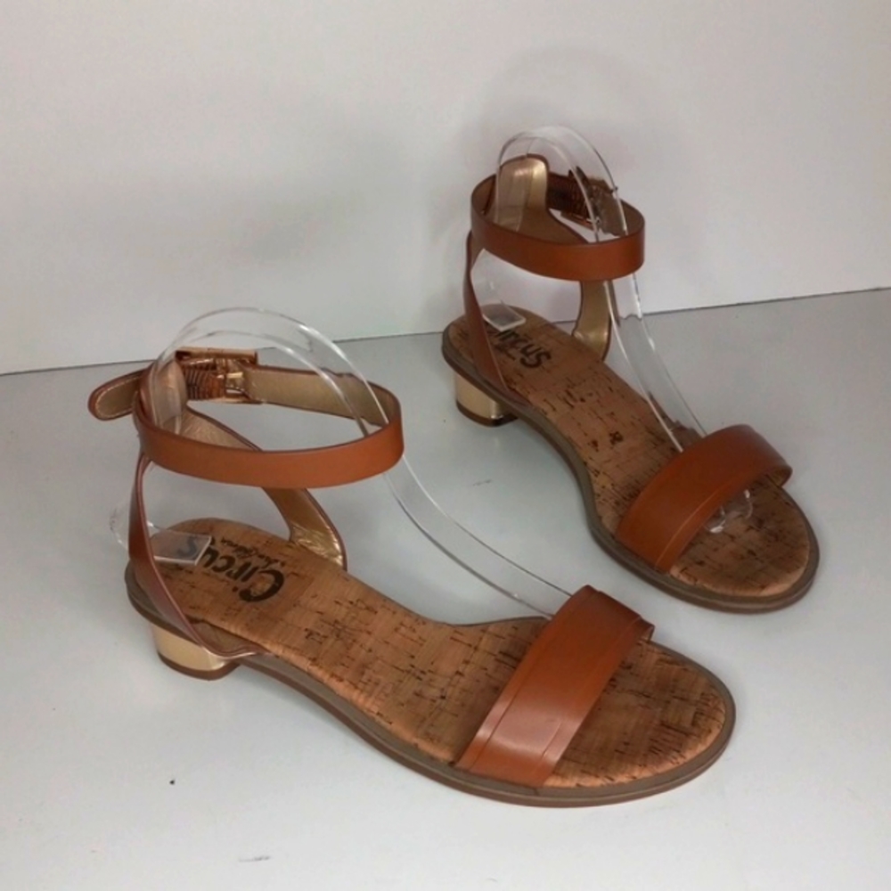 Circus  By Sam Edelman Ankle Strap Block Heel Sandals Women's Sz 8.5 W